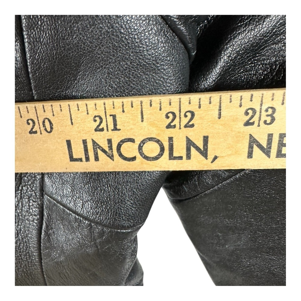 Scully Leather Blazer Jacket Mens 42L Black Western‎ Vtg 2-Button Coat Soft - Picture 5 of 11